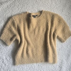 Forever 21 Crew Neck Cropped Fuzzy Sweater Women's Sz. M